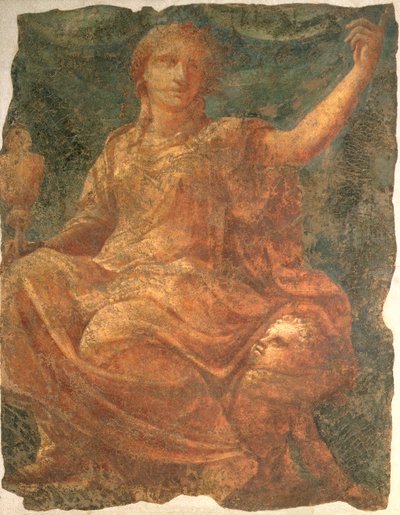 Allegorical figure of a Virtue by Nicolo dell and Fontana, Alberto Abate